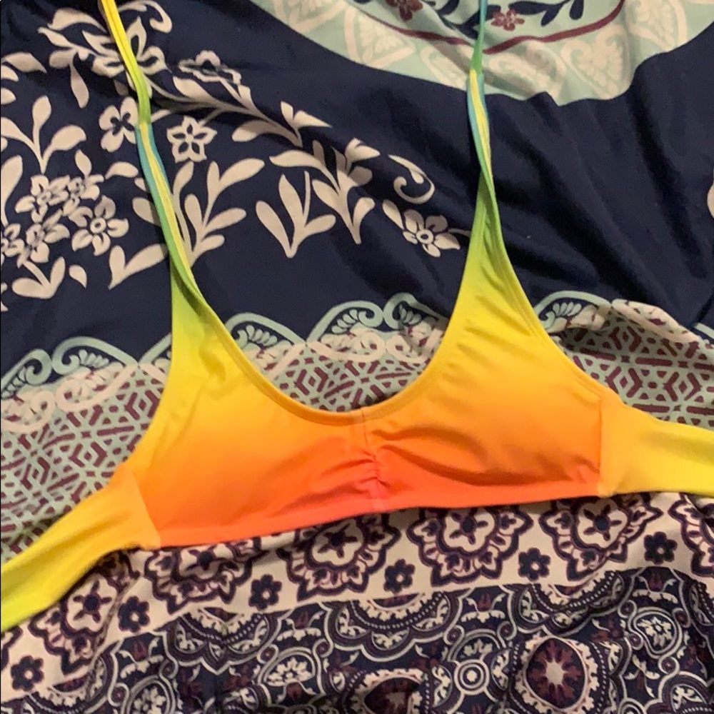 Colorful bakini top, good material,and super cute.